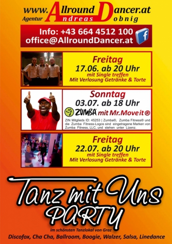 Tower Cafe Singletreffen 22.7. ab 20h mit www.AllroundDancer.at Fahre mit ins Casino Velden am 7.8. u.14.8. Fuchsreisen ab Graz